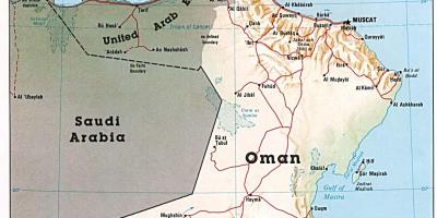 Oman kort med byer