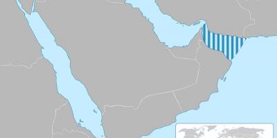 Oman-bugten på kort