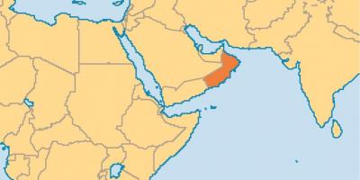 Oman kort i verden kort