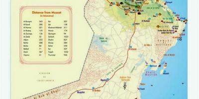 Oman turist steder kort
